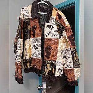 Men’s Tupac Commemorative Leather Jacket Size 5XL